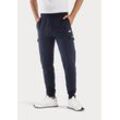 Sweathose KANGAROOS "lange Jogginghose, mit Kordel, Relaxhose" Gr. 44/46 (S), N-Gr, blau (navy) Herren Hosen leichte Sweat-Qualtität