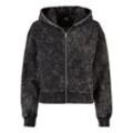 Sweatjacke URBAN CLASSICS "Urban Classics Damen" Gr. M, schwarz, Damen, 70% Baumwolle, 30% Polyester, unifarben, Sweatjacken