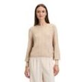 Strickpullover BETTY & CO "Betty Co mit Lurexfaden" Gr. 42, beige (light melange) Damen Pullover Grobstrickpullover Pailletten