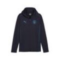 Trainingsjacke PUMA "Manchester City Casuals Kapuzenjacke Herren" Gr. L, blau (new navy magic blau), Herren, Obermaterial: 24% Polyester, 76% Baumwolle; Taschenfutter: 100% Baumwolle, Jacken