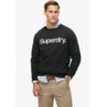 Sweatshirt SUPERDRY "CORE LOGO CITY LOOSE CREW" Gr. L, schwarz Herren Sweatshirts