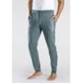 Sweathose BENCH. LOUNGEWEAR Gr. 44/46 (S), N-Gr, blau (hellpetrol) Herren Hosen mit aufgesetzten Streifen an der Seite und Logodruck