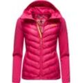 Outdoorjacke NAVAHOO "Nimm Mich Mit" Gr. L (40), pink, Damen, Obermaterial: 100% Polyester; Obermaterial Ärmel: 68% Viskose, 27% Polyamid, 5% Elasthan; Futter: 100% Polyester; Wattierung: 100% Polyester, Jacken, stylische Übergangsjacke mit Kapuze