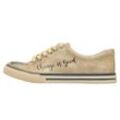 Sneaker DOGO "Damen A Pair of Doves Vegan Damen / female" Gr. 37, Normalschaft, beige (natur-schwarz) Damen Schuhe Vegan