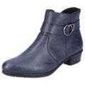 Stiefelette RIEKER, Damen, Gr. 42, blau, Lederimitat, elegant, Schuhe, mit hübscher Zierschnalle, schmale Form