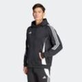 Kapuzensweatshirt ADIDAS PERFORMANCE "TIRO24 SWHOOD" Gr. XL, schwarz-weiß (black, white) Herren Sweatshirts