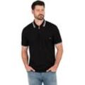 Poloshirt TRIGEMA "TRIGEMA mit Reißverschluss" Gr. L, schwarz Herren Shirts