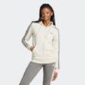 Kapuzensweatshirt ADIDAS SPORTSWEAR "ESSENTIALS 3STREIFEN KAPUZENJACKE" Gr. L, silberfarben (aluminium) Damen Sweatshirts