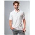 Poloshirt TRIGEMA "TRIGEMA Poloshirt DELUXE Piqué", Herren, Gr. L, weiß, 100% Baumwolle, Basic, Shirts