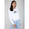 Sweater ALPHA INDUSTRIES "Alpha Industries Women - Sweatshirts Basic Boxy Wmn" Gr. L, weiß Damen Sweatshirts