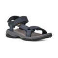 Sandale TEVA "Terra Fi Lite Leather", Gr. 40,5, blau (total eclips), Leder, Synthetik, sportlich, Schuhe