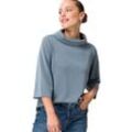 Sweatshirt ZERO "zero Sweatshirt aus softem Modal Mix", Damen, Gr. 34, blau (goblin blau), Sweatware, Obermaterial: 48% Polyester, 45% Modal, 7% Elastan. Ärmelfutter: ohne Futter., clean, casual, figurumspielend hüftbedeckend, Sweatshirts, Plain/ohne Details