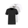 T-Shirt BRUNO BANANI Gr. S, schwarz-weiß (schwarz, grau, meliert, weiß) Herren Shirts Unterhemd Multipacks mit Rundhals-Ausschnitt