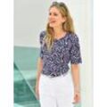 Print-Shirt CLASSIC BASICS "Shirt" Gr. 42, blau (dunkelblau, bedruckt) Damen Shirts