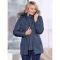 Steppjacke CLASSIC BASICS, Damen, Gr. 42, blau (dunkelblau), 100% Polyester, Fellimitat:88% Polyacryl, 12% Polyester, Wattierung:100% Polyester, unifarben, Langarm, Jacken