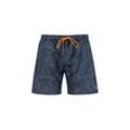 Shorts ALPHA INDUSTRIES "Alpha Industries Men - Shorts Basic Swim Short" Gr. L, Normalgrößen, blau (navy camo), Herren, Shell/Lining: 100% Polyester, Hosen