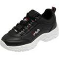 Sneaker FILA "Strada Low Wmn" Gr. 37, schwarz-weiß (schwarz, weiß), Synthetik, Schuhe