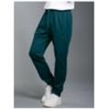 Sweathose TRIGEMA "TRIGEMA Sweathose", Herren, Gr. L, US-Größen, blau (saphir), 70% Baumwolle, 30% Polyester, sportlich, Hosen