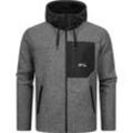 Fleecejacke RAGWEAR "Brodney" Gr. S (48), grau (dunkelgrau) Herren Jacken Stylische Übergangsjacke mit Brusttasche