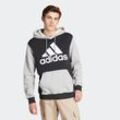 Kapuzensweatshirt ADIDAS SPORTSWEAR "ESSENTIALS BIG LOGO HOODIE" Gr. L, schwarz (black, medium grey heather) Herren Sweatshirts