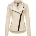 Sweatjacke RAGWEAR "Saskie" Gr. L (40), beige (ecru), Damen, 95% Polyester, 5% Elasthan, Sweatjacken, Modische Damen Kapuzenjacke mit kuschlig weichem Innenfutter