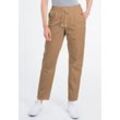 Stoffhose RECOVER PANTS "Corin", Damen, Gr. 34, Normalgrößen, beige, 60% Lyocell;37% Baumwolle;3% Elasthan, unifarben, relaxed fit lang, Hosen, mit Jogg-Pants-Charakter