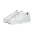 Sneaker PUMA "Smash Platform v3 Sneakers Damen" Gr. 35.5, weiß (white silver metallic) Schuhe