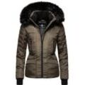 Steppjacke NAVAHOO "Adele" Gr. S (36), grau (anthra), Damen, Obermaterial: 100% Polyester, Futter: Wattierung: Ärmelfutter: Kunstpelz: 90% Polyacryl, 10% Jacken hochwertige Winterjacke mit edler Kunstfell- Kapuze