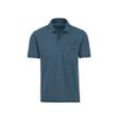 Poloshirt TRIGEMA "TRIGEMA Polohemd mit Brusttasche", Herren, Gr. XXL, blau (jeans, melange), 100% Baumwolle, Basic, Kurzarm, Shirts