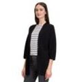 Strickjacke BETTY BARCLAY "Betty Barclay Longstrickjacke mit Rippenstruktur" Gr. 40, schwarz, Damen, Strick, Obermaterial: 67% Viskose, 33% Polyamid., Strickjacken, Struktur