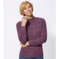 Stehkragenpullover CLASSIC BASICS "Pullover", Damen, Gr. 38, pink (fuchsia, meliert), 77% Polyacryl, 23% Polyester, meliert, Langarm, Pullover