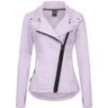 Sweatjacke RAGWEAR "Saskie", Damen, Gr. L (40), lila (lavender), 95% Polyester, 5% Elasthan, modisch, figurumspielend hüftlang, hoch geschlossener Ausschnitt, Sweatjacken, Modische Damen Kapuzenjacke mit kuschlig weichem Innenfutter