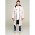 Parka BEHYPE "LONGLINE PUFFER PARKA", Herren, Gr. L, beige, 100% Polyester, unifarben, casual, normal, ohne Ausschnitt, Langarm, Jacken, mit Kapuze