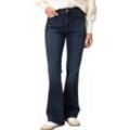 Slim-fit-Jeans ZERO "zero Jeans Style FLORENCE Bootcut 32 Inch" Gr. 34, Normalgrößen, blau (blue black denim) Damen Jeans