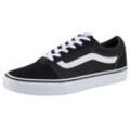 Sneaker VANS "Ward" Gr. 36,5, schwarz-weiß (schwarz, weiß), Leder, Textil, Schuhe Skaterschuh Sneaker low Retrosneaker