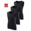 Muscleshirt H.I.S, Herren, Gr. 3, schwarz, Feinripp, Obermaterial: 100% Baumwolle. Melange in der Packung: 92% Baumwolle, 8% Polyester, unifarben, Basic, figurbetont, Rundhals, ohne Ärmel eingefasste Kante, Shirts, ohne Seitennähte optimale Passform