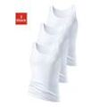 Tanktop H.I.S "Feinripp", Herren, Gr. 3, weiß, Feinripp, Obermaterial: 100% Baumwolle. Melange in der Packung: 92% Baumwolle, 8% Polyester, unifarben, Basic, figurbetont, tiefer Rundhals, ohne Ärmel eingefasste Kante, Tops, ohne Seitennähte