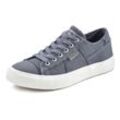 Sneaker ELBSAND, Damen, Gr. 35, blau, Obermaterial: 100% Textilmaterial. Futter: 100% Textilmaterial. Decksohle: 100% Textilmaterial. Laufsohle: 100% Synthetik, used, unifarben, casual, Schuhe, Schnürhalbschuh, Freizeitschuh aus Textil, Used-Look VEGAN