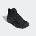 Wanderschuh ADIDAS TERREX "TERREX AX4 MID GORE-TEX", Gr. 42, schwarz (core schwarz, carbon, grau four), Synthetik, Textil, sportlich, Schuhe, wasserdicht