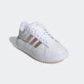 Sneaker ADIDAS SPORTSWEAR "GRAND COURT PLATFORM", Gr. 43, rosa (cloud weiß, sandy pink metallic, sandy pink), Synthetik, sportlich, Schuhe, Design auf den Spuren des adidas Superstar