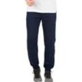 Sweathose TRIGEMA "TRIGEMA Jogginghose aus Biobaumwolle" Gr. L, US-Größen, blau (navy), Herren, 75% Baumwolle (Biobaumwolle kbA), 25% Baumwolle (recycelt), Hosen