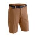 Funktionsshorts MAIER SPORTS "Huang", Herren, Gr. 68, Normalgrößen, braun (rostbraun), 90%Polyamid, 10% Elasthan, Hosen, Herren Shorts, kurze Outdoor-Hose, Bermudas mit 4 Taschen, Regular Fit