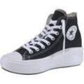 Sneaker CONVERSE "CHUCK TAYLOR ALL STAR MOVE PLATFORM", Gr. 37, schwarz-weiß (schwarz, weiß), Textil, sportlich, Schuhe