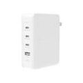 Belkin BoostCharge Pro - Netzteil - GaN-Technologie - 140 Watt - Fast Charge, Power Delivery 3.1 - 4 Ausgabeanschlussstellen (3 x USB-C, USB)