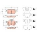 TRW Bremsbelagsatz, Scheibenbremse hinten rechts links mit Zubehör für FORD USA 5333798 5333787 2454300 GDB2115