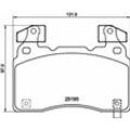 BREMBO Bremsbelagsatz, Scheibenbremse vorne rechts links mit Ausgleichsgewichten für GENERAL MOTORS TESLA VAUXHALL XPENG CHEVROLET OPEL 23441307 3510H