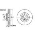 ATE Bremsensatz-Vorderachse Bremsensatz, Scheibenbremse vorne rechts links belüftet 340mm für SKODA SEAT VAG 8S0615301D 1K0615301AD 3C0615301C IJF1416