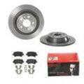 BREMBO Bremsensatz-Hinterachse COATED DISC LINE / STANDARD Bremsensatz, Scheibenbremse hinten rechts links voll 302mm für LAND ROVER FORD (CHANGAN) VO