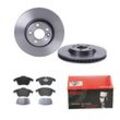 BREMBO Bremsensatz-Vorderachse COATED DISC LINE / STANDARD Bremsensatz, Scheibenbremse vorne rechts links innenbelüftet 300mm für ROEWE (SAIC) VOLVO A