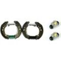 BREMBO Bremsbackensatz KIT & FIT hinten rechts links vormontiert für RENAULT 8201046949 8201046953 7701208358 K 56 012